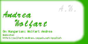 andrea wolfart business card